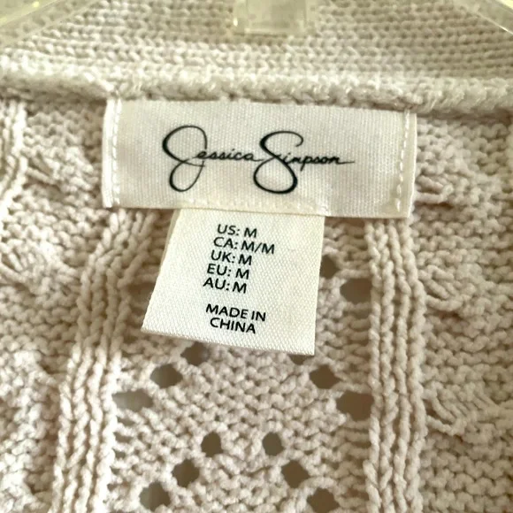 💥JESSICA SIMPSON- 2 Piece Cardigan& Matching Tank Top, Size:M, NWOT - Picture 3 of 3